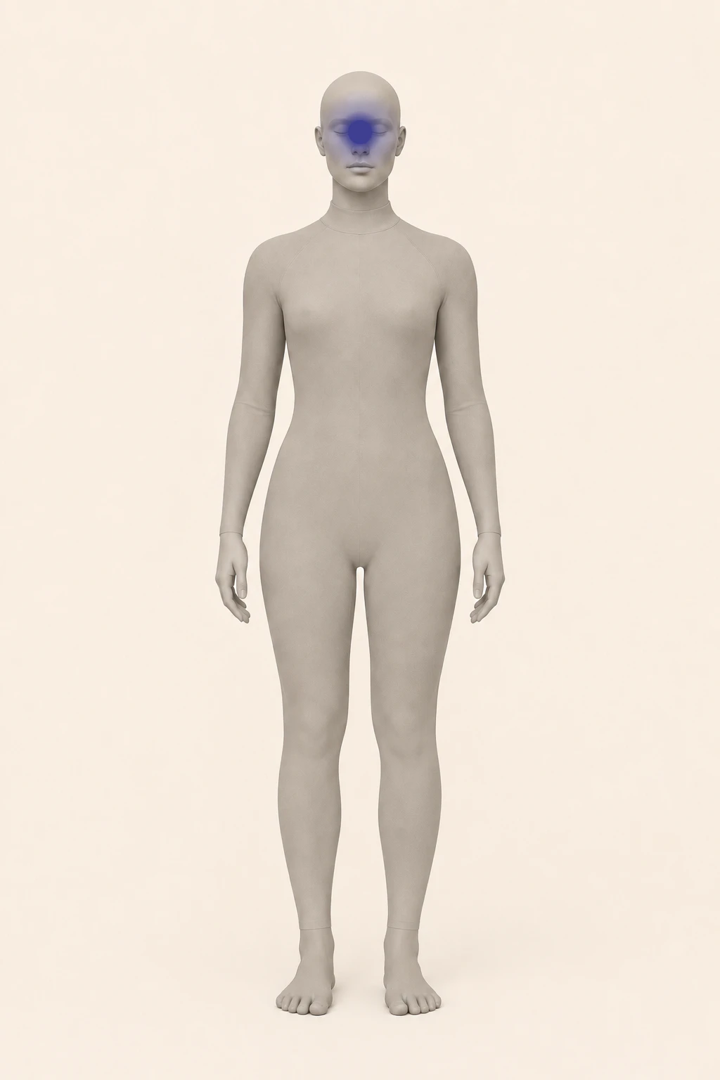 Localização do Chakra Frontal no corpo