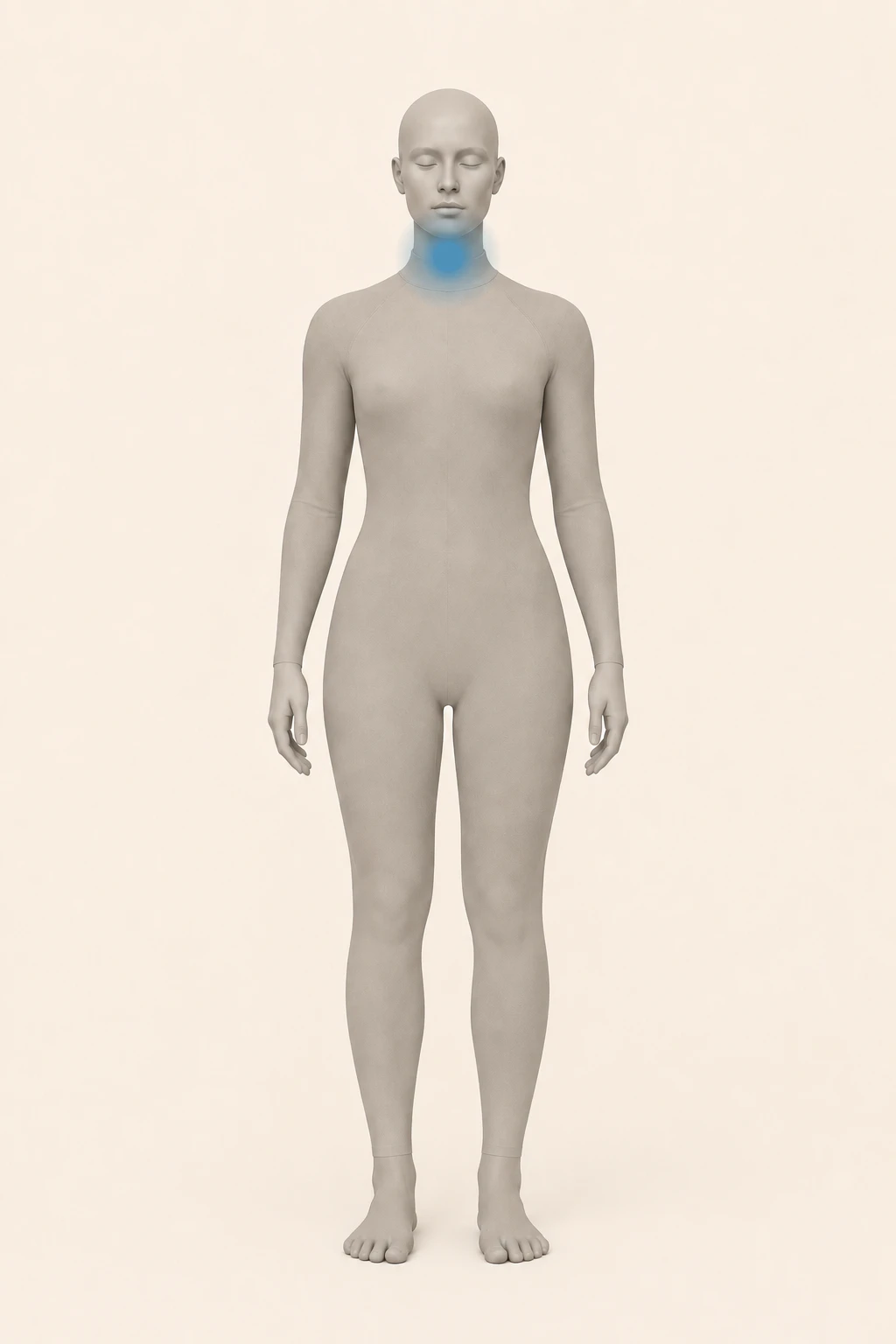 Localização do Chakra Laríngeo no corpo